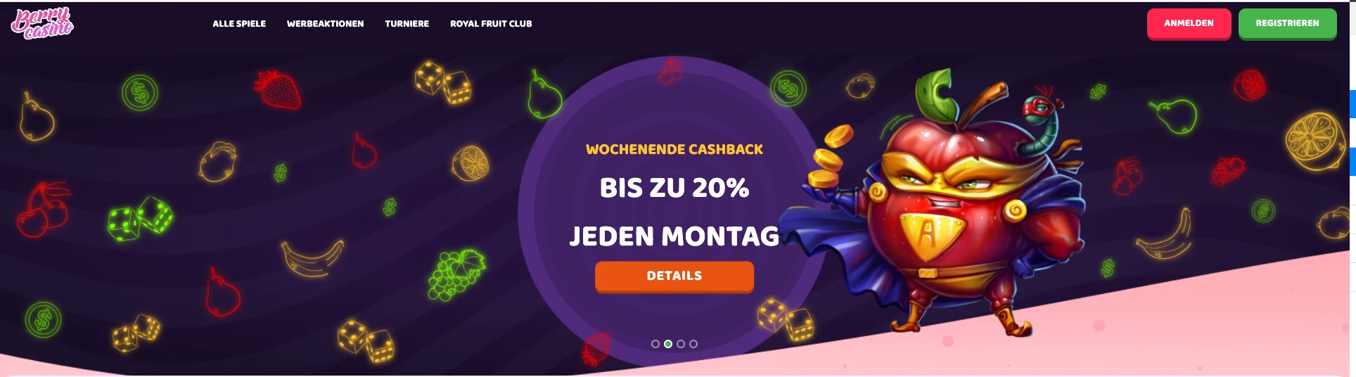 Berry Casino - Wochenend-Cashback