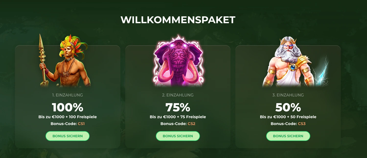 CrocoSlots - Willkommenspaket