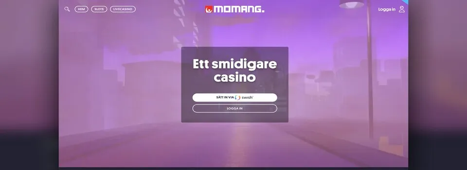 Hemsida hos Momang Casino