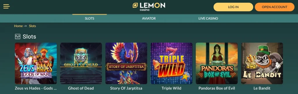 lemon casino slots