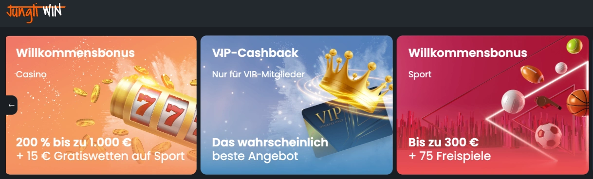 JungliWIN - Casino Bonus für Neukunden