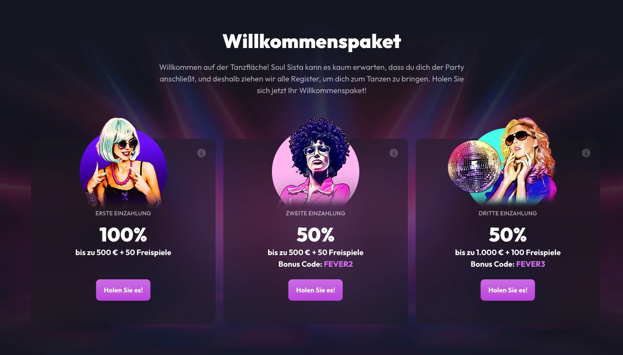 Spinfever Casino - Willkommensbonus