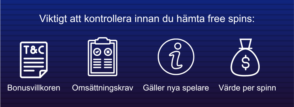 Free spins - viktiga tips innan du hämtar free spins