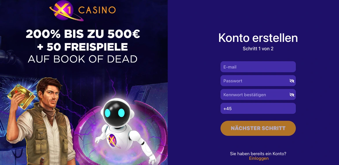 X1 Casino - Bonus für Neukunden