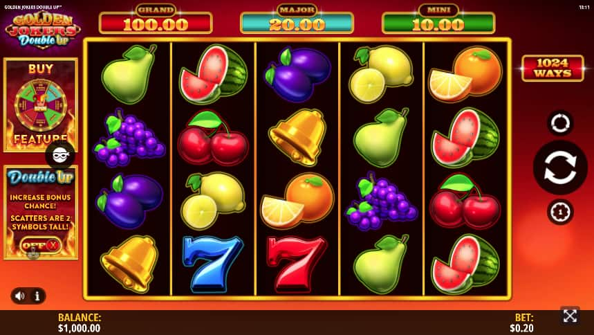 Golden Jokers Double Up Slot Gameplay