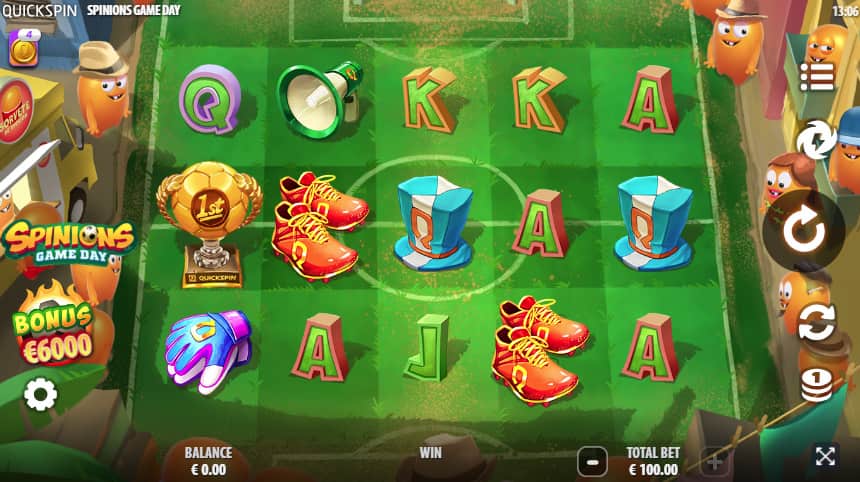 Spinions Game Day Slot Gameplay