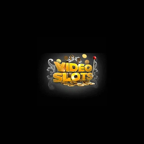 Videoslots casino logga på en svart bakgrund