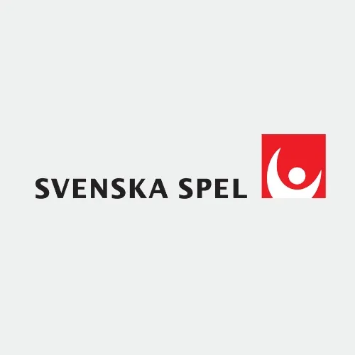 Svenska Spel logga med en röd fyrkant och en vit symbol
