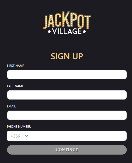 jackpot village signup