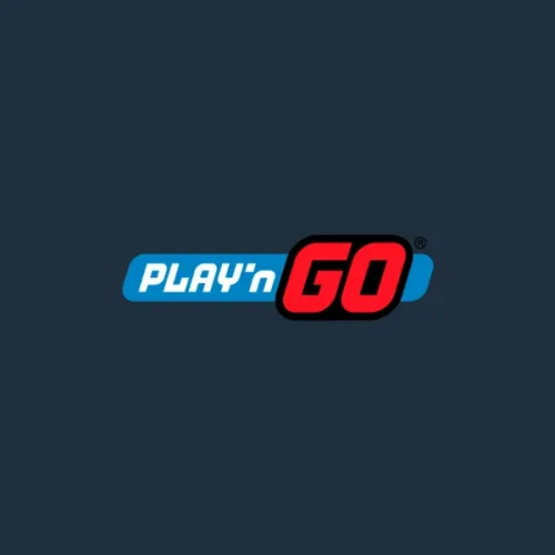 Play n go logga på en mörkblå bakgrund