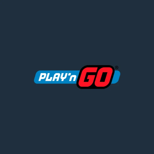 Play n go logga på en mörkblå bakgrund