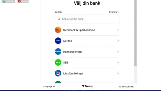 Ett vitt registreringsfält med ikoner och svart text