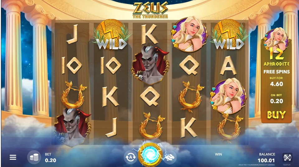 Der Zeus the Thunderer Slot von Mascot Gaming