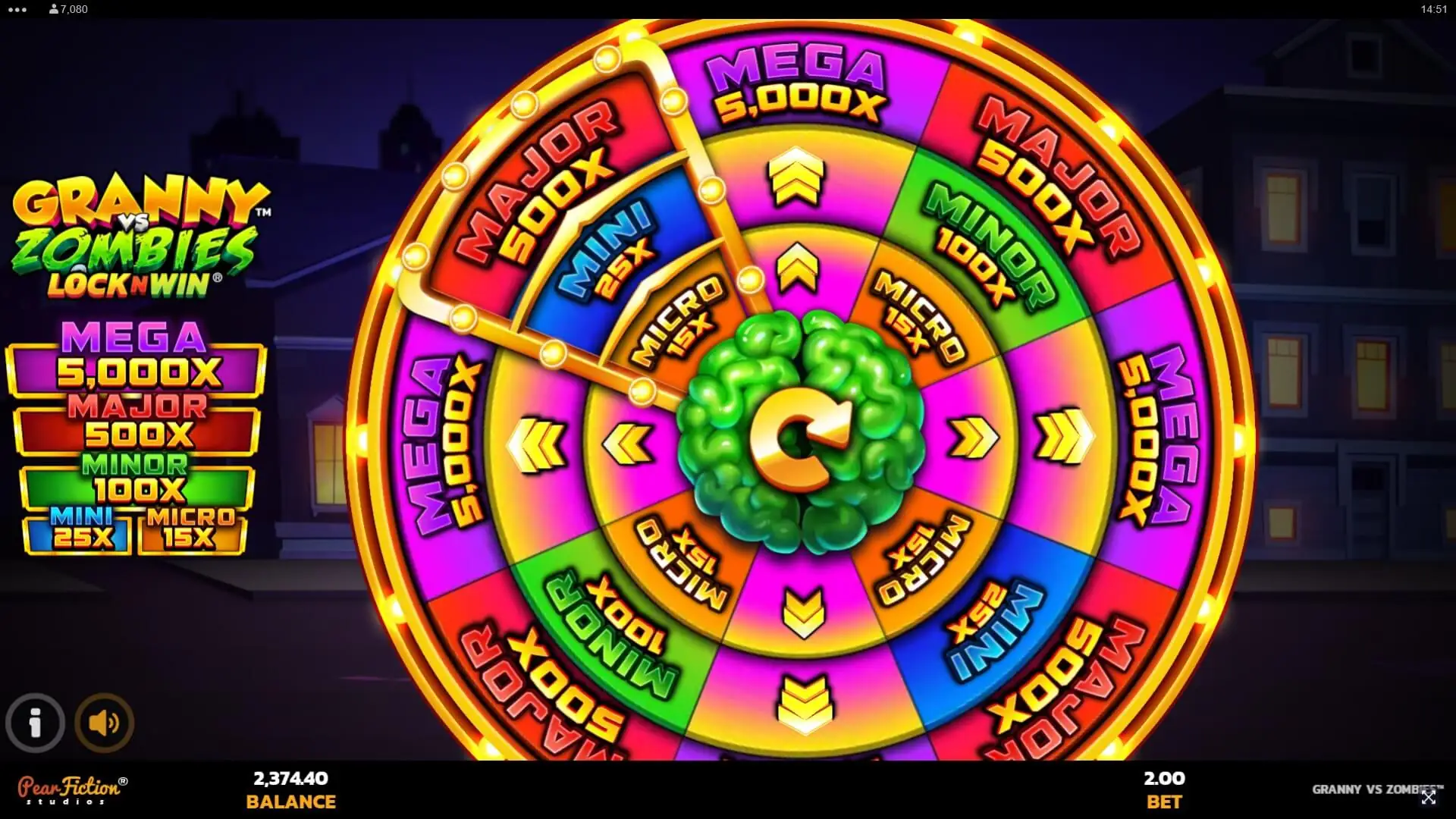 granny vs zombies jackpot wheel