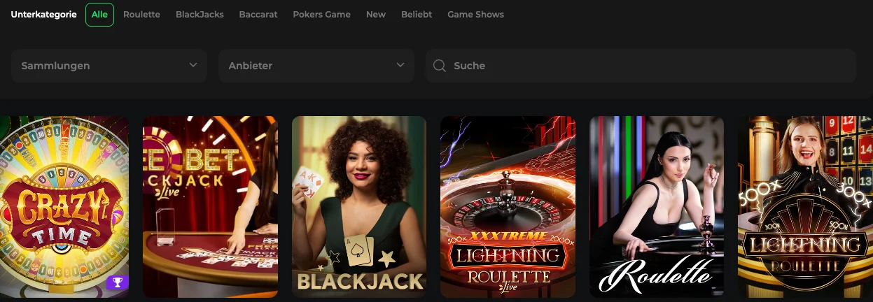 Das Live Casino von Betify