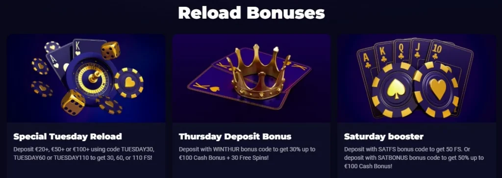 lucky7even reload bonus
