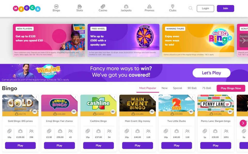 mecca bingo website