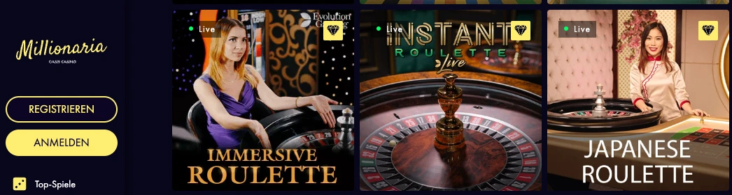 Millionaria Live Roulette