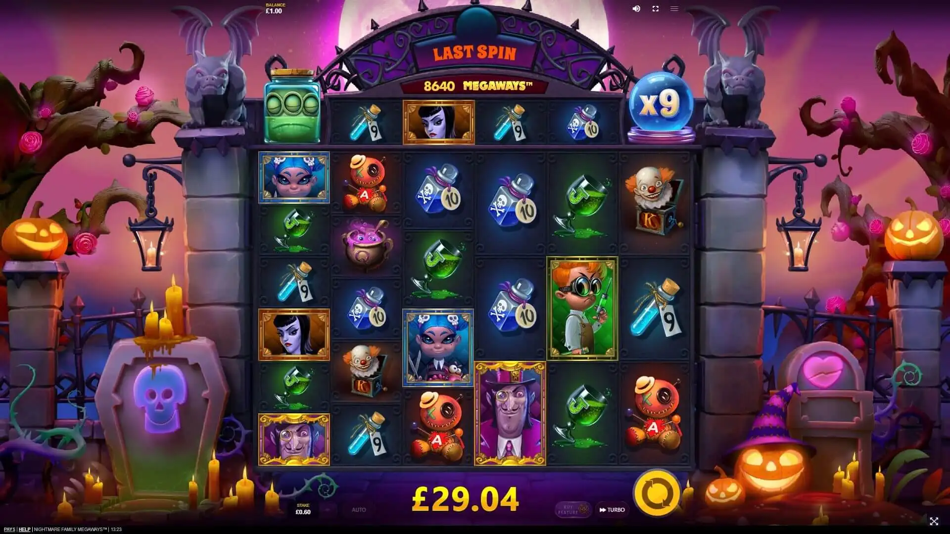 nightmare family megaways free spins