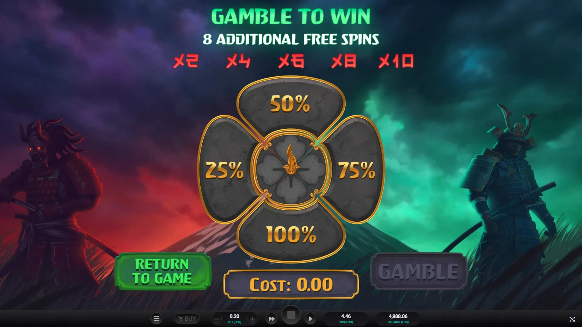 torii tumble gamble to win
