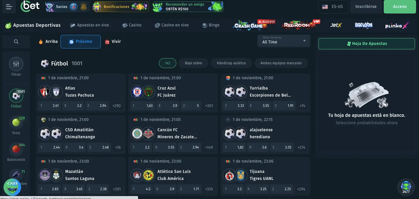 Apuestas deportivas en Cbet