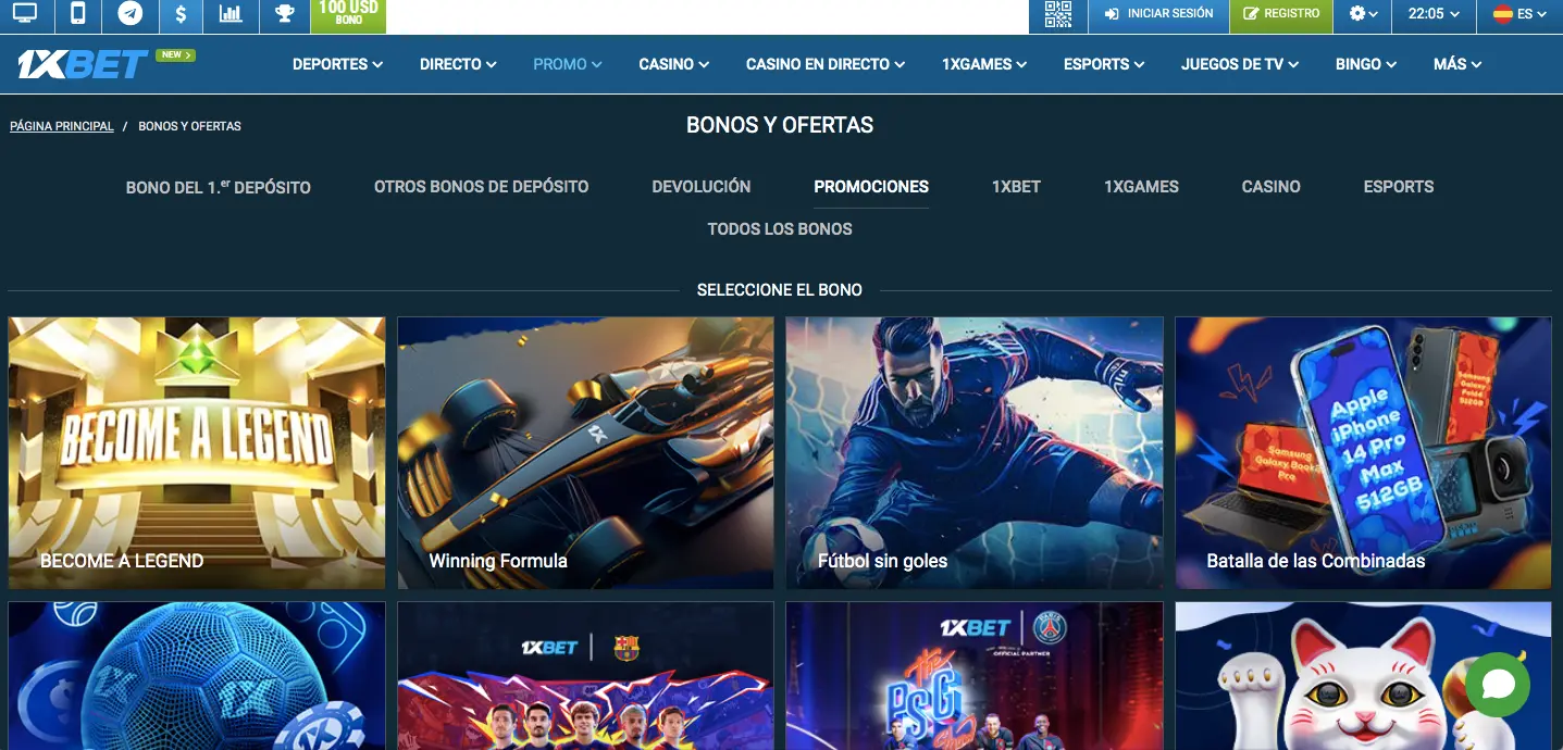 Bonos y ofertas 1 xBet - JohnSlots