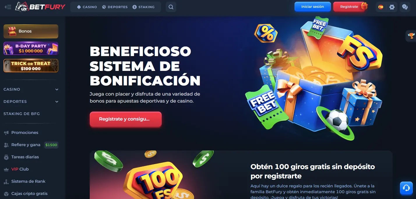 Bonos y promociones de Betfury