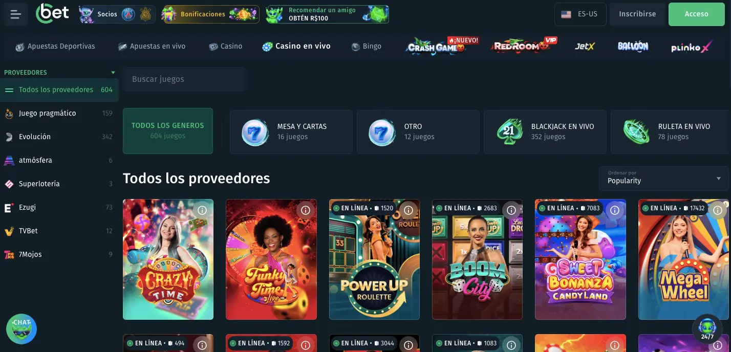 Casino en vivo en Cbet