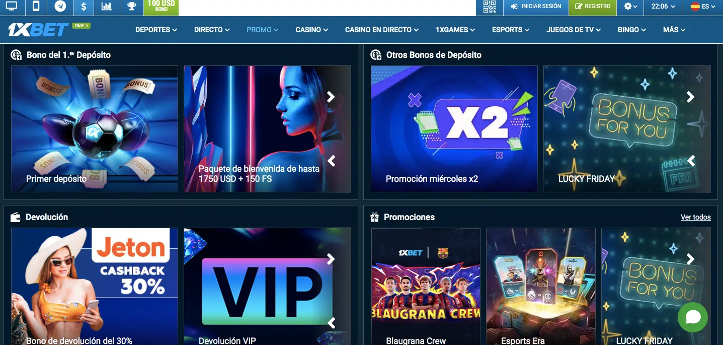 Promociones 1xBet- JohnSlots