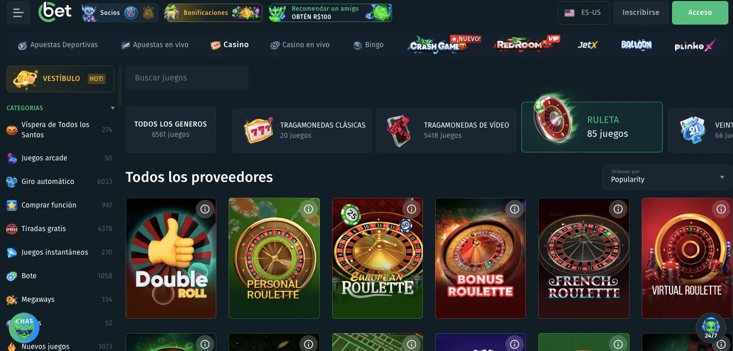 Ruleta en vivo en Cbet