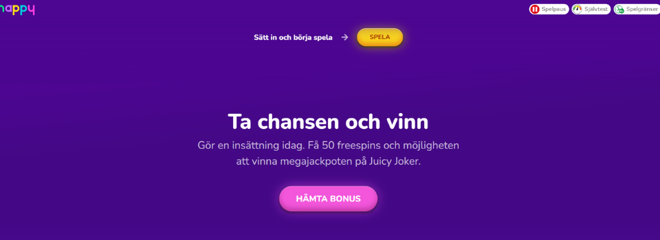 Happy Casino- casino bonus utan omsättningskrav