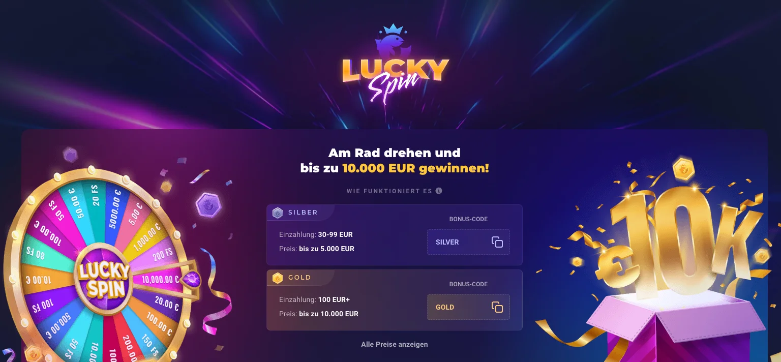 Joo Casino Glücksrad