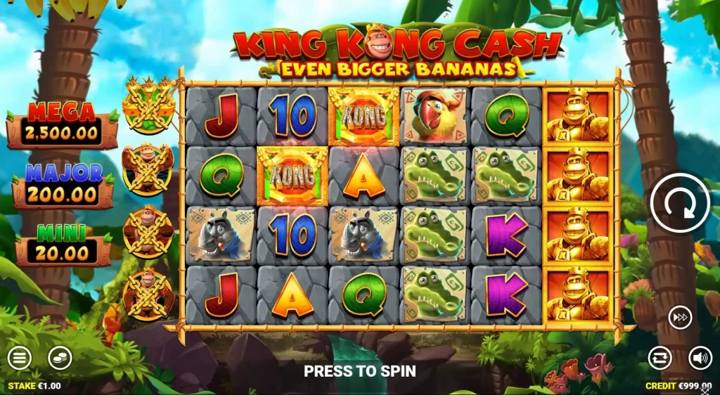 king kong cash even bigger bananas slot