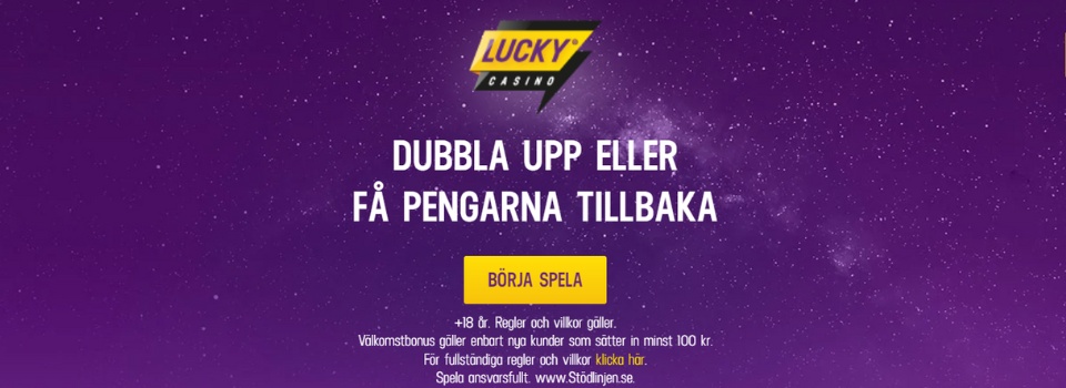 Lucky Casino- casino bonus utan omsättningskrav