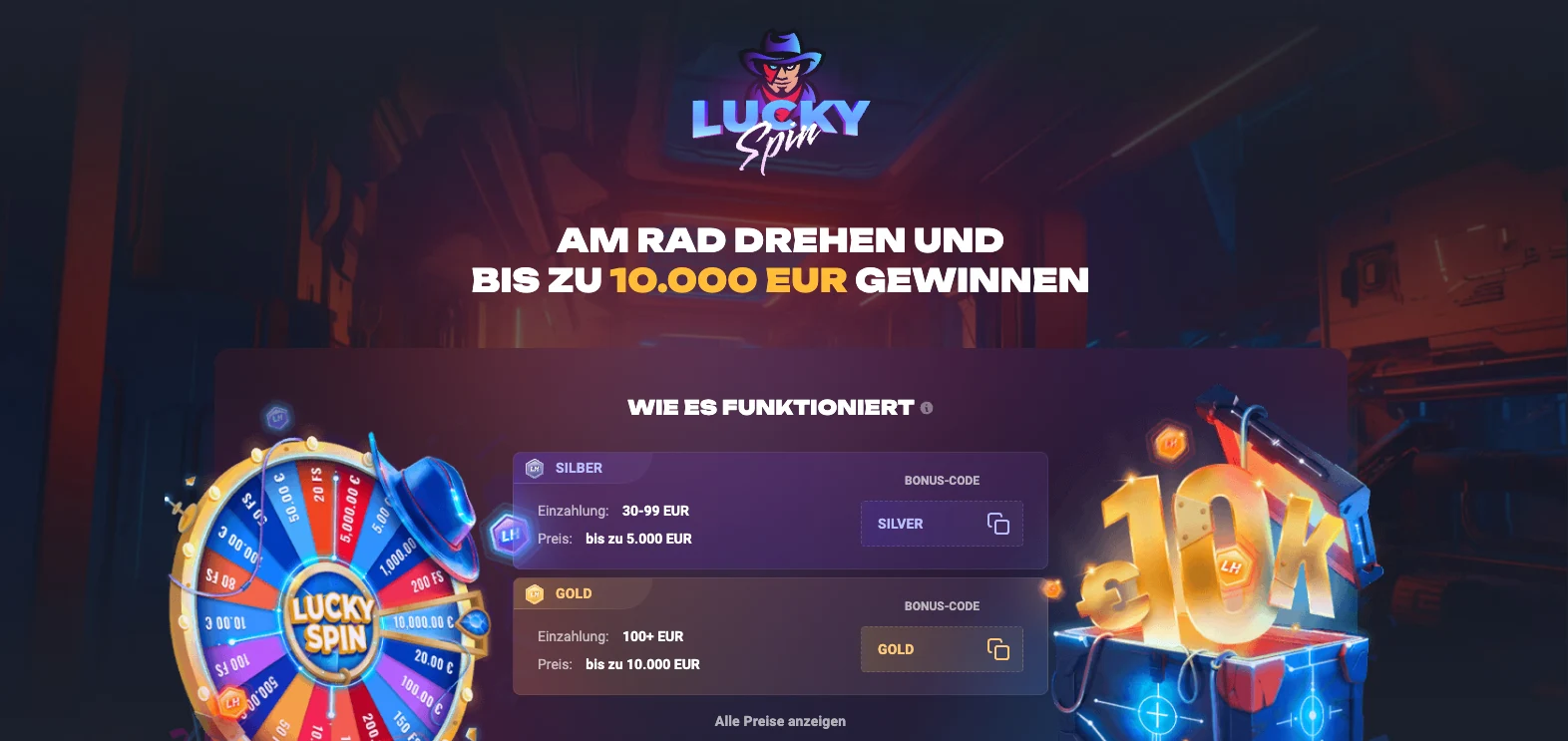 LuckyHunter Glücksrad