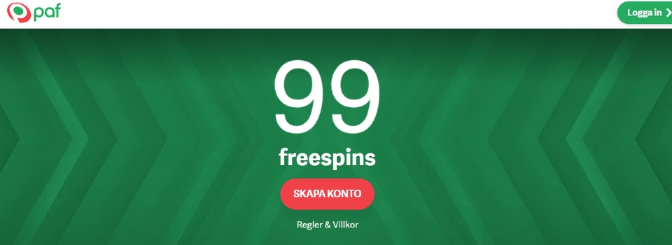 Paf Casino- casino bonus utan omsättningskrav