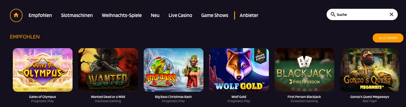 RedDice beliebte Slots und Navigation