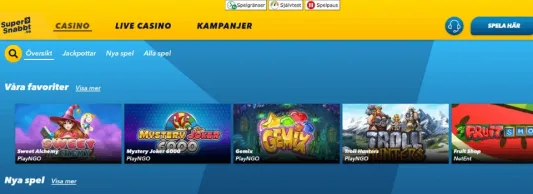 Supersnabbt casinospel