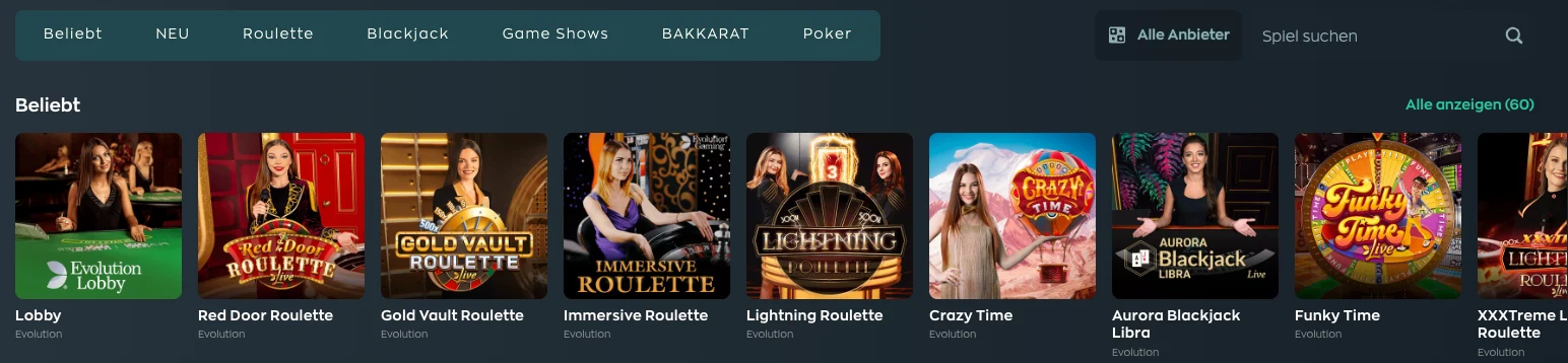 Vave Live Casino