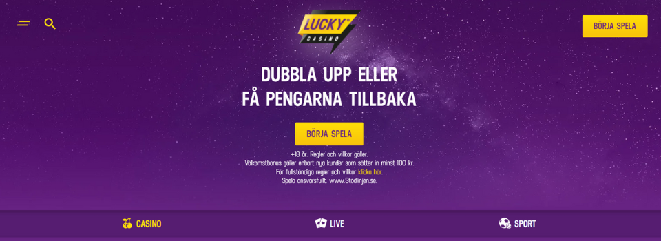 Lucky Casino cashback bonus