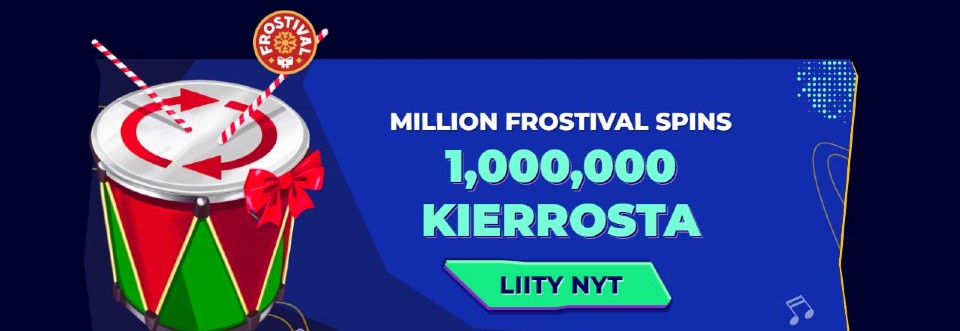 Million Festival Spins -kampanja, jossa miljoona ilmaiskierrosta