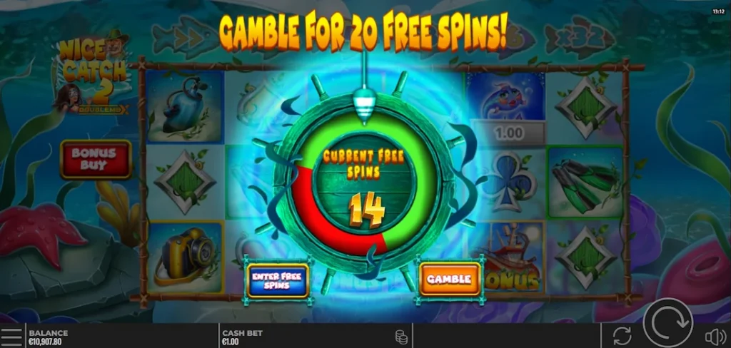 nice catch 2 doublemax gamble free spins