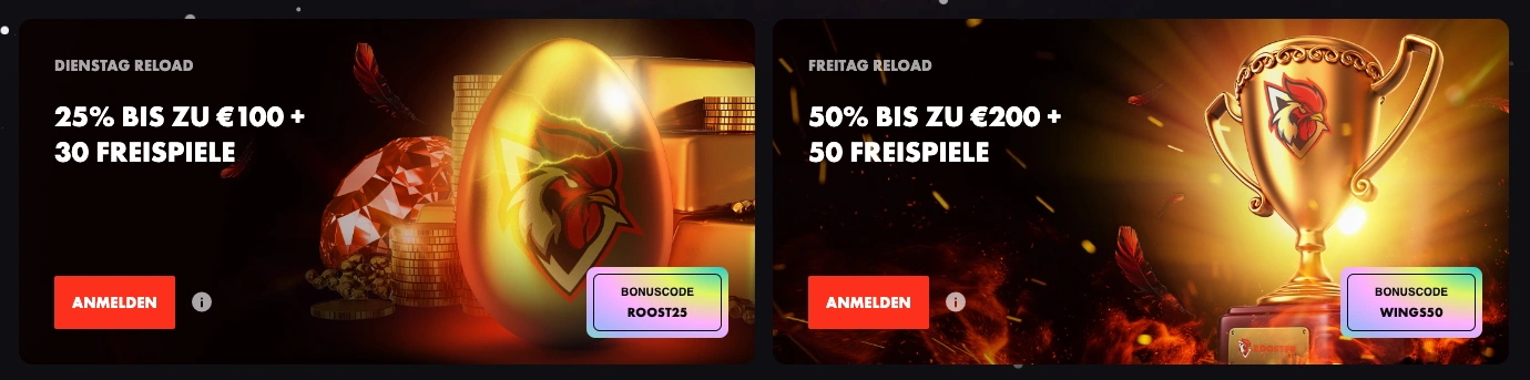 Rooster Bet Casino Aktionen für Bestandskunden