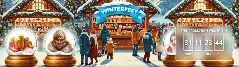 Winterfest turnaus - kuvassa joulumarkkinoiden kojuja