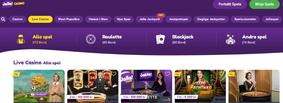 Jalla Live Casino