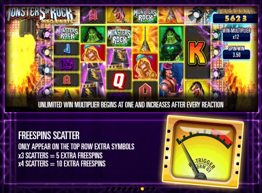 monsters of rock megaways free spins