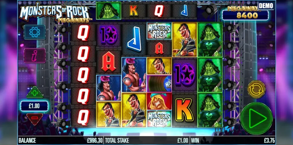 monsters of rock megaways slot