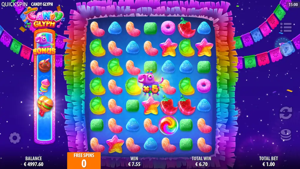 candy glyph free spins
