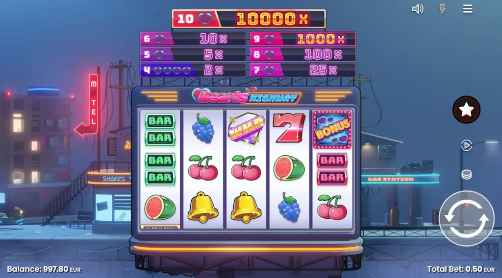 hearts highway slot screenshot