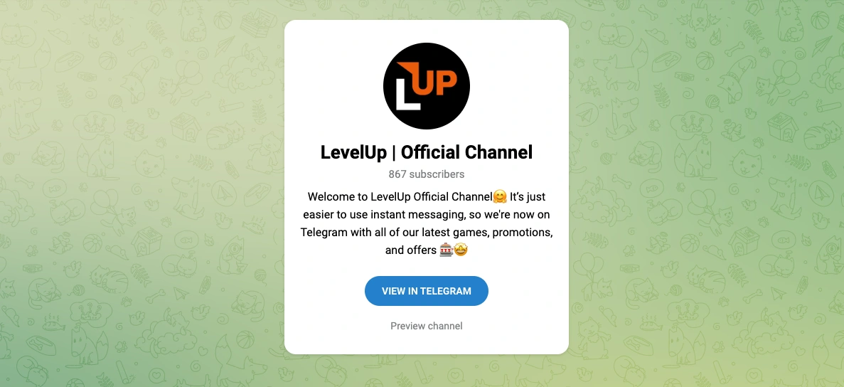 LevelUp Telegram Casino